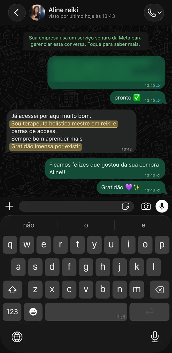 Depoimento: Aline, mestre em reiki