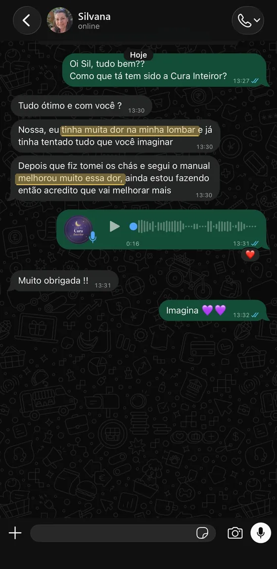 Depoimento: Silvana: dor na lombar